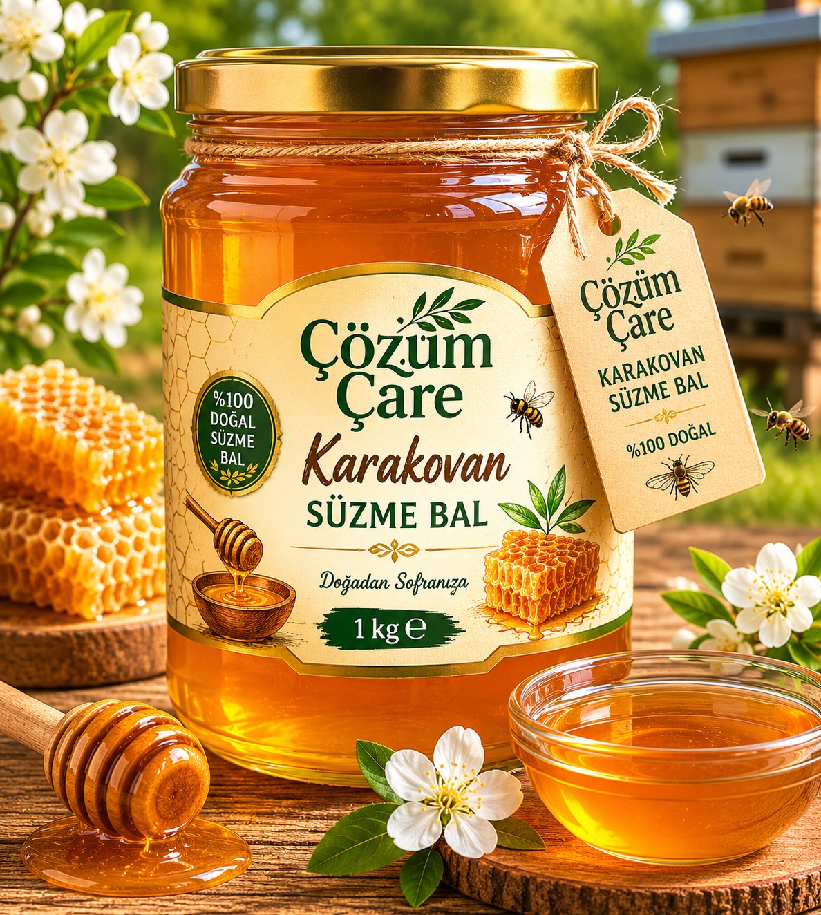 1 Kg Orjinal Karakovan Süzme Bal