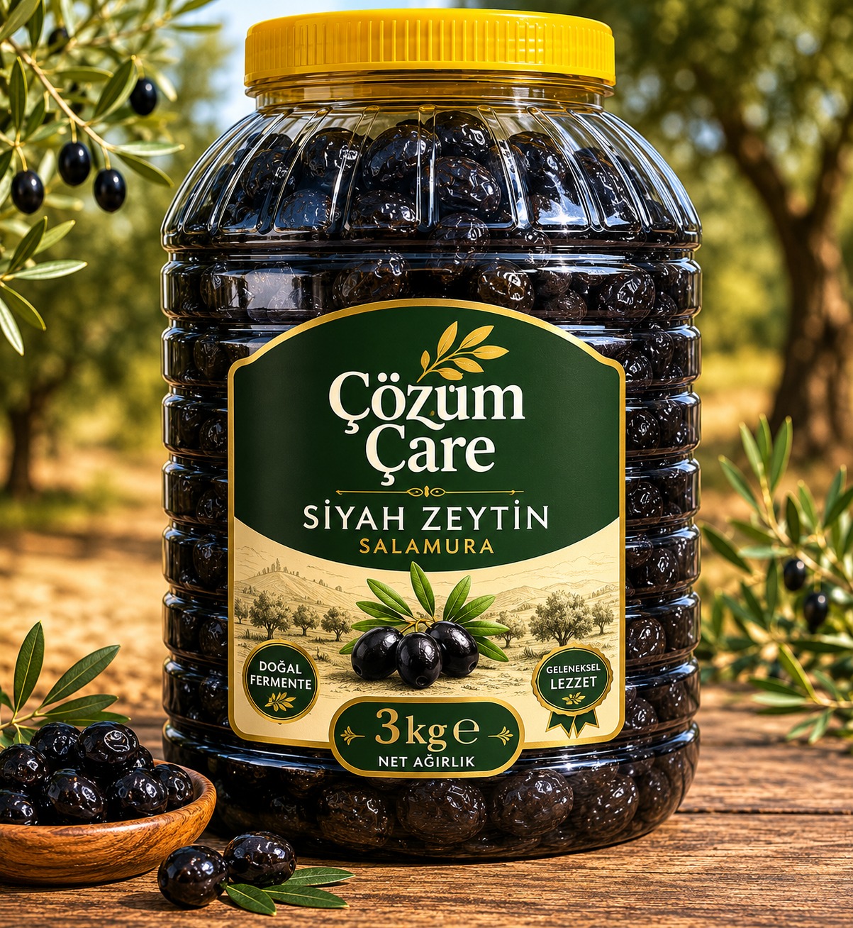3 Kg Siyah Salamura Zeytin