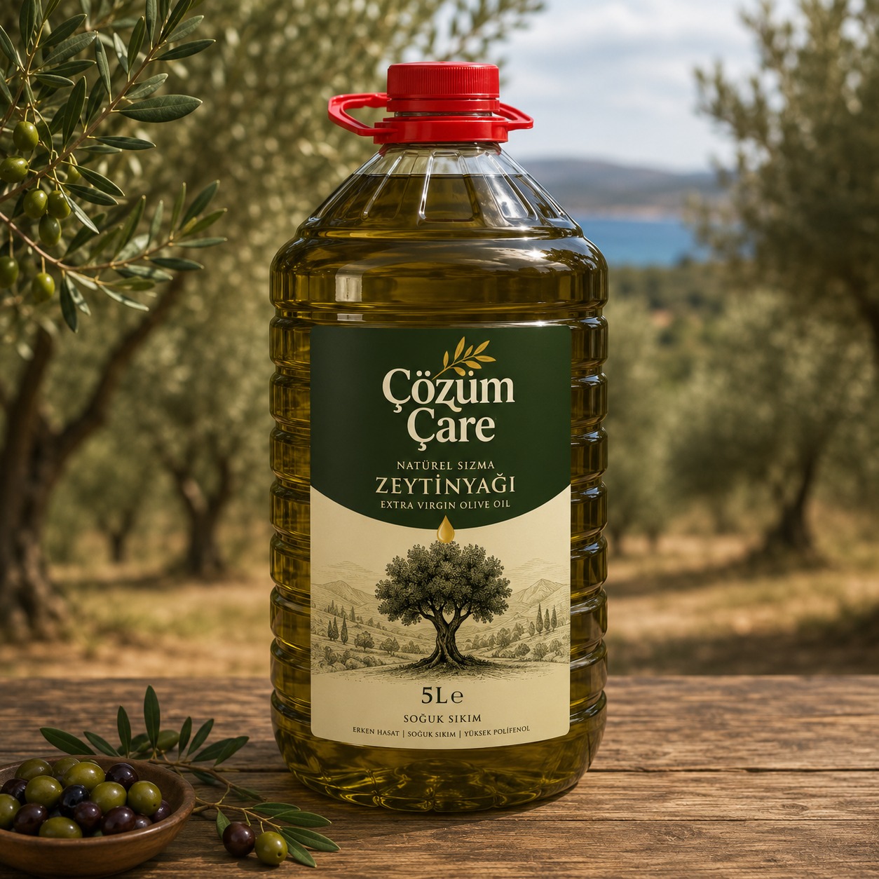 5 Kg Naturel Sızma Zeytinyağı % 100 Saf
